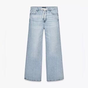 Zara Light Blue Wide Leg Jeans